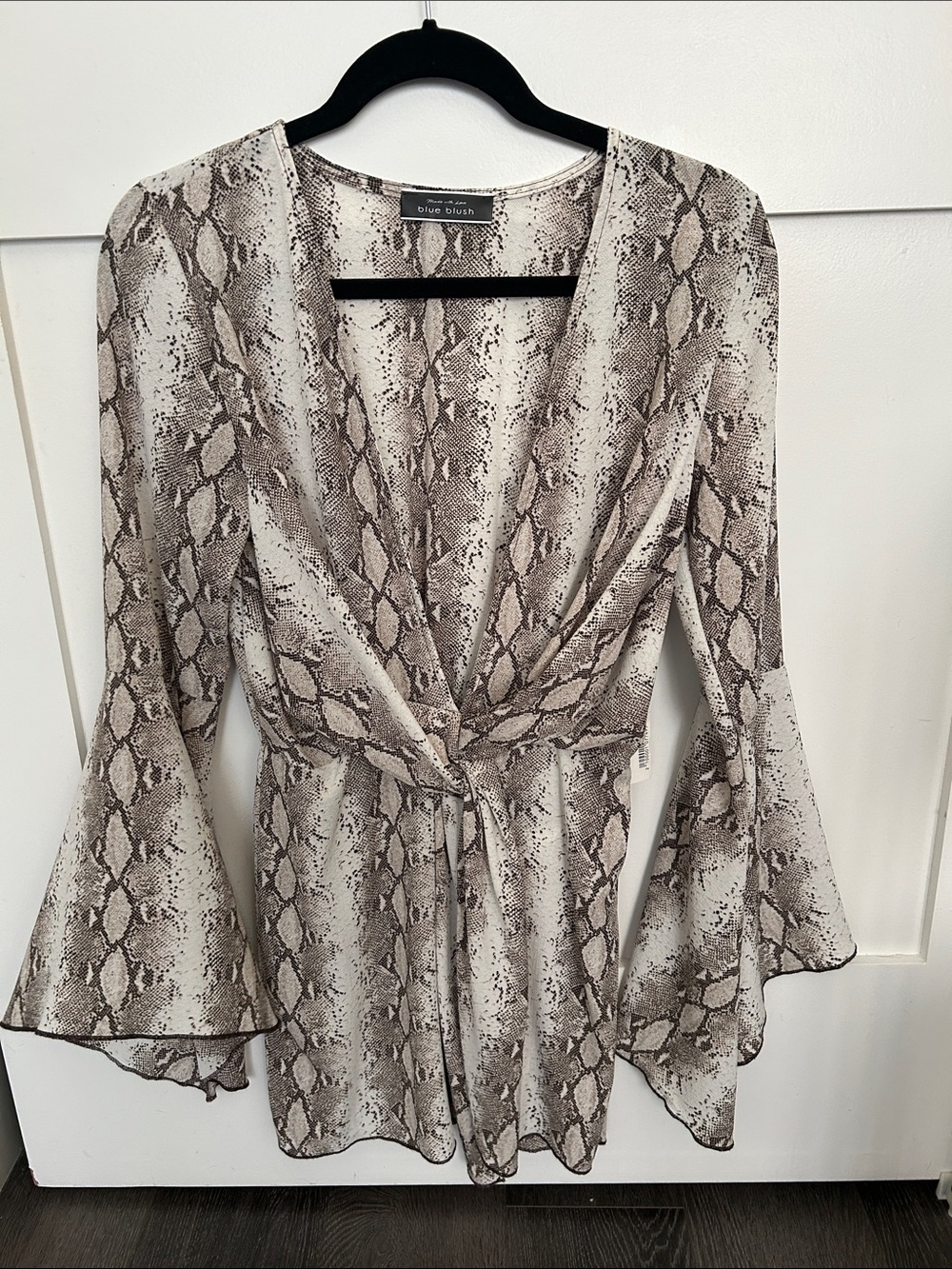 Snake Print Flowy Blouse
